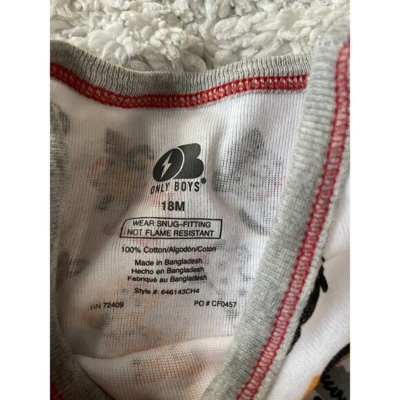 Only Boys Sz 18 Mo. 2 Pc. Construction Theme Pj Set. New W/ Out Tags. So Cute - Picture 5 of 7